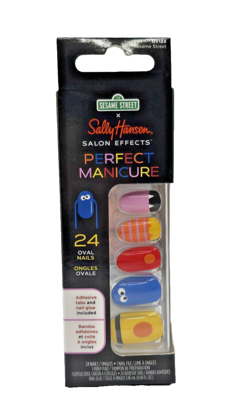 Sally Hansen Sesame Street Salon Effects Perfect Manicure 24 Oval Nails OV123
