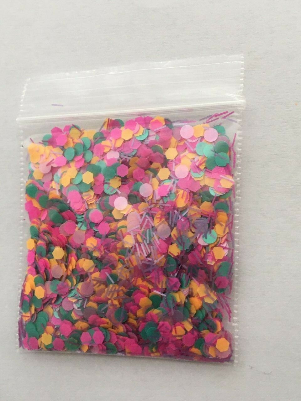 Metallic Pastel Pearlescent Confetti(Multi)3mmGlitter Nail Art Solvent Resistant