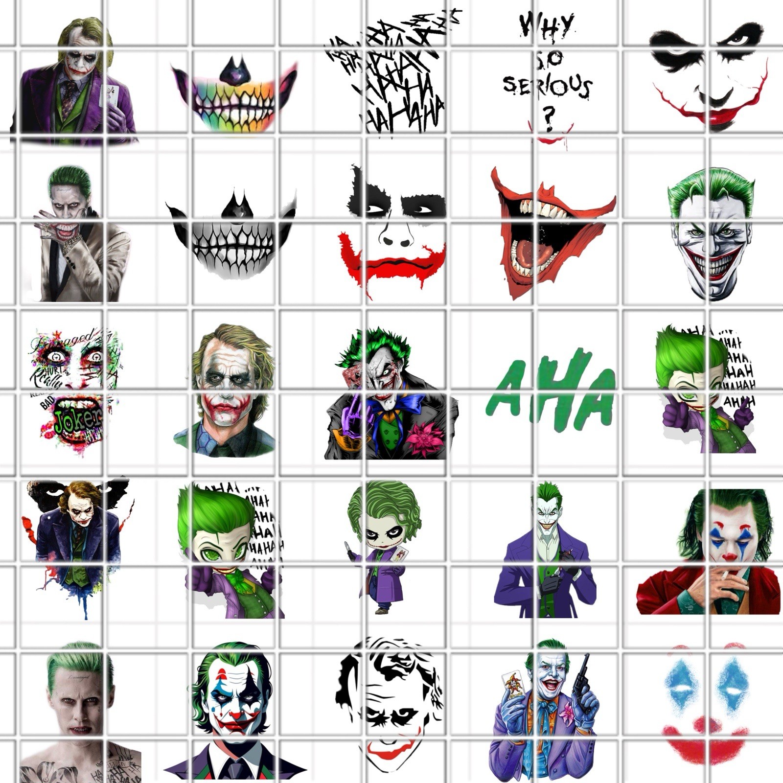 Joker Waterslide Nail Art Decals Set Of 50 Instructions Bonus & Crafts