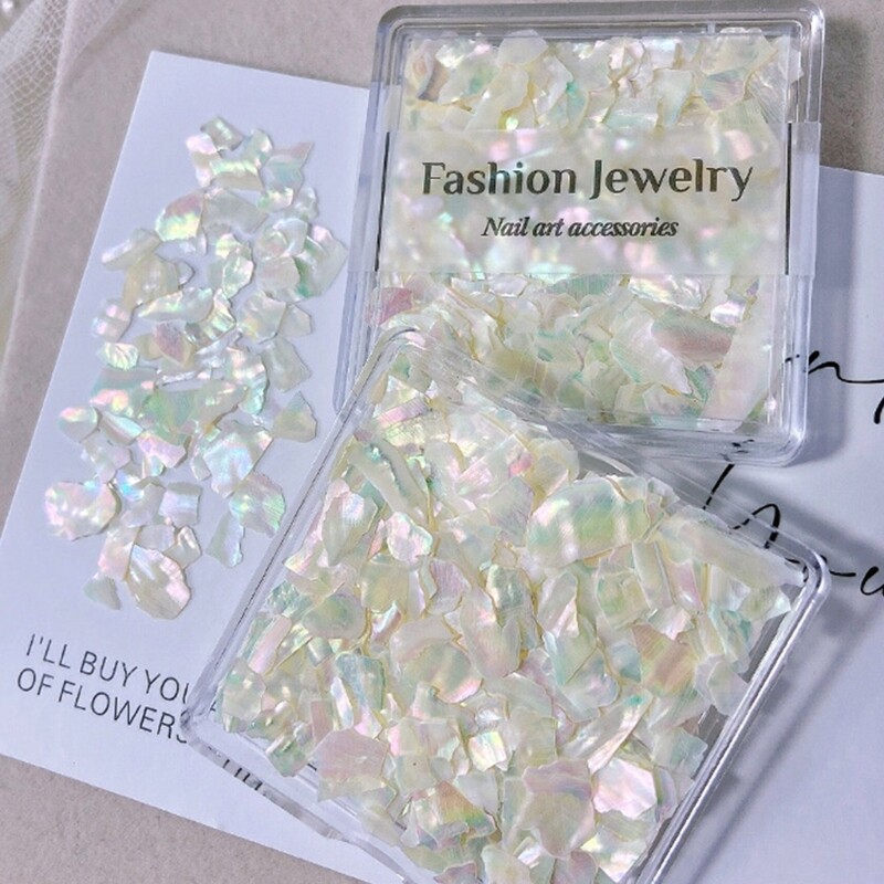 Nail Art Shell Flakes Abalone Nail Charms 3D Irregular Slices Shell Nail Art