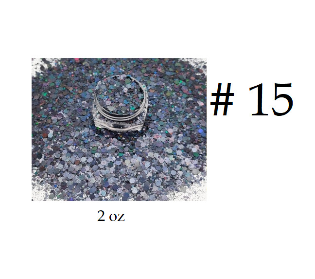 2 PACK CHUNKY GLITTER BOTTLE 2 OZ CRAFT GLITTER POWDER FOR RESIN NAIL TUMBLERS