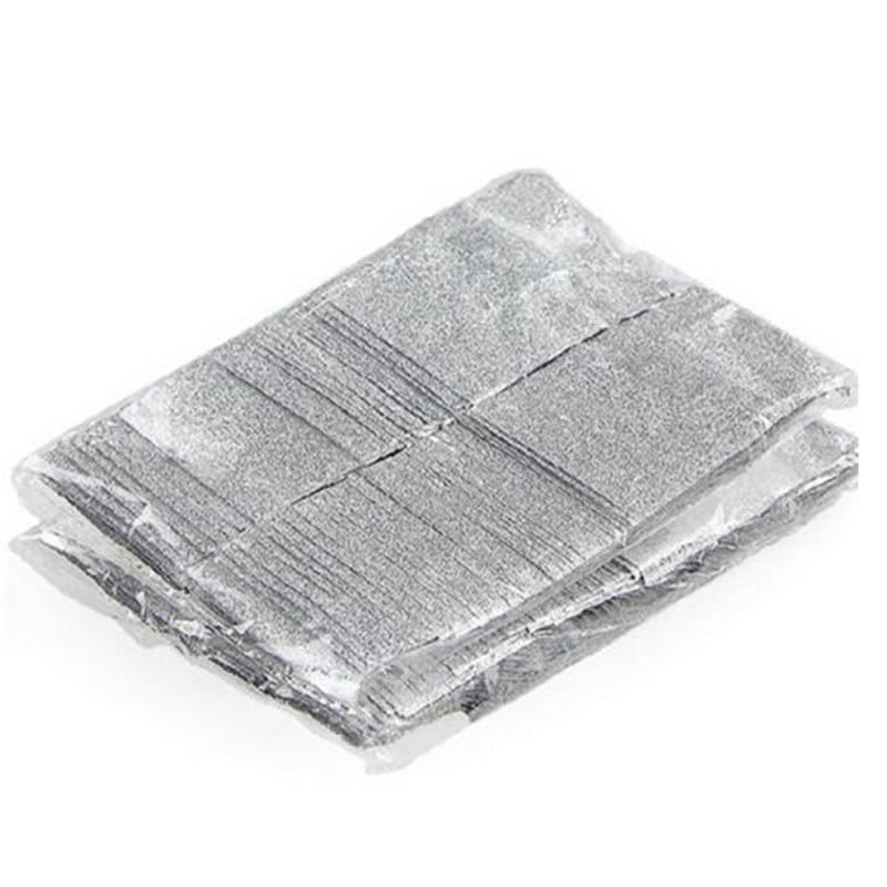 100pcs/bag Aluminium Foils Nail Art Soak off Gel Polish Manicure Wraps Remover