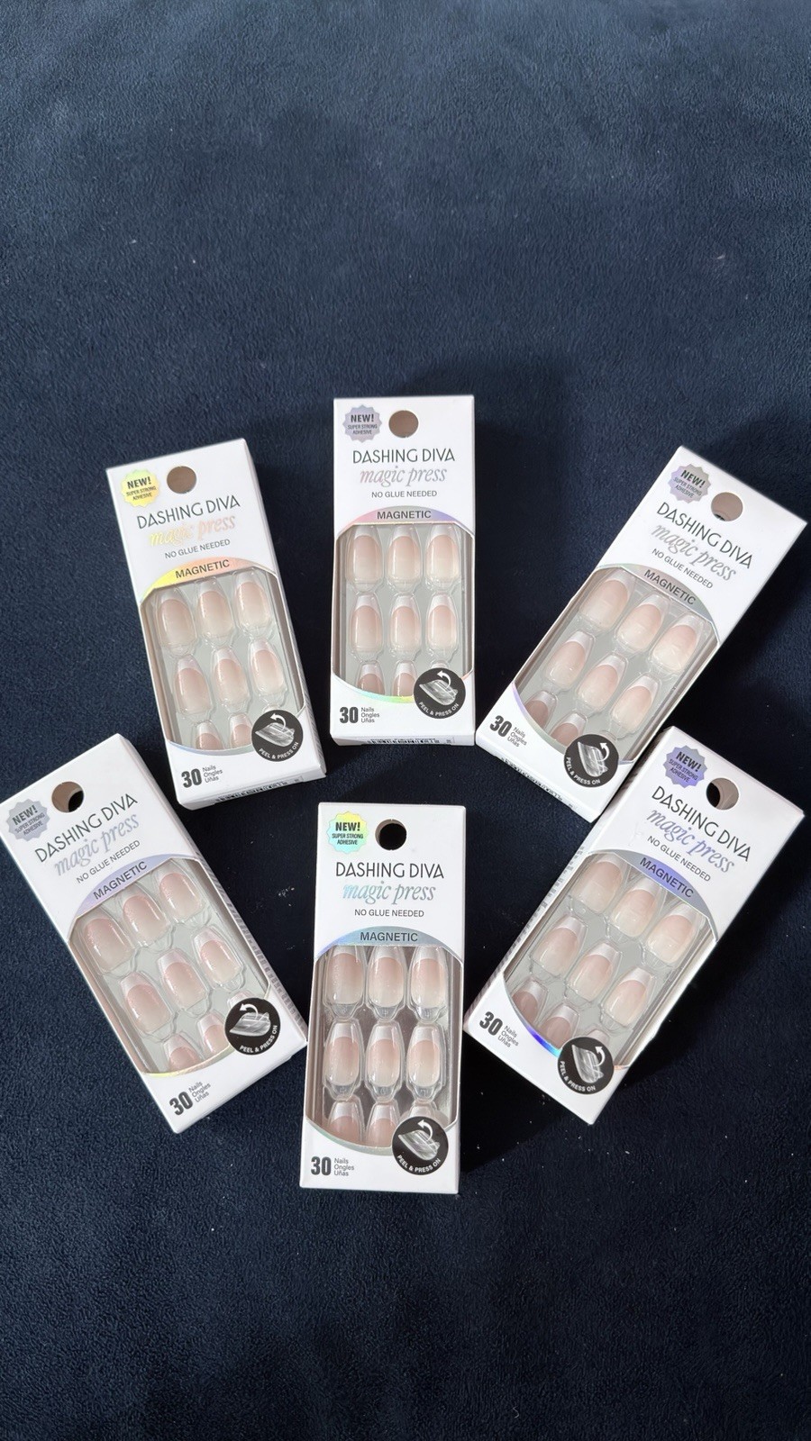 PRESS ON NAILS – Dashing Diva Magic Press Nails, Long, 6 boxes