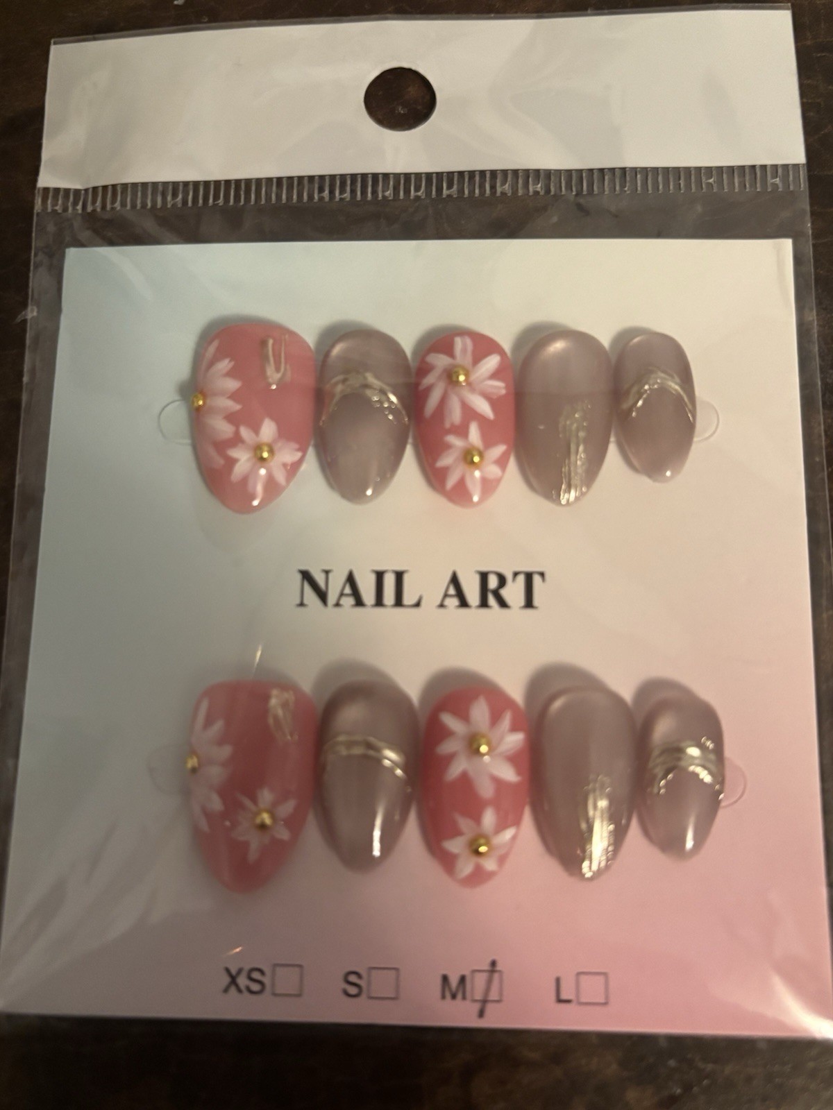 Short Homemade Almond Shaped Size Medium Press On Nails Assorted Lot