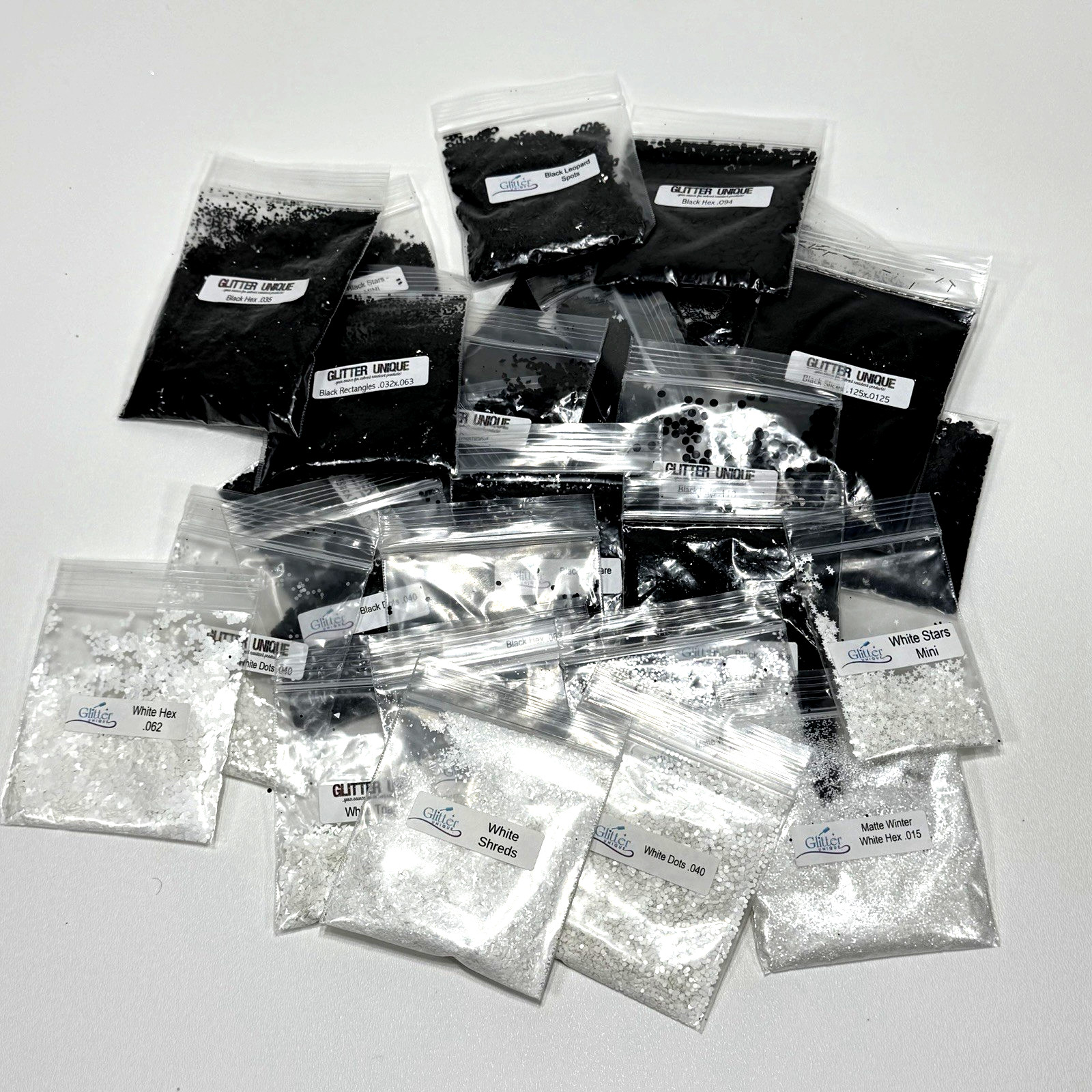 Glitter Mixed Lot – Nail Polish Body Glitter – Multiple Colors And Sizes Shapes