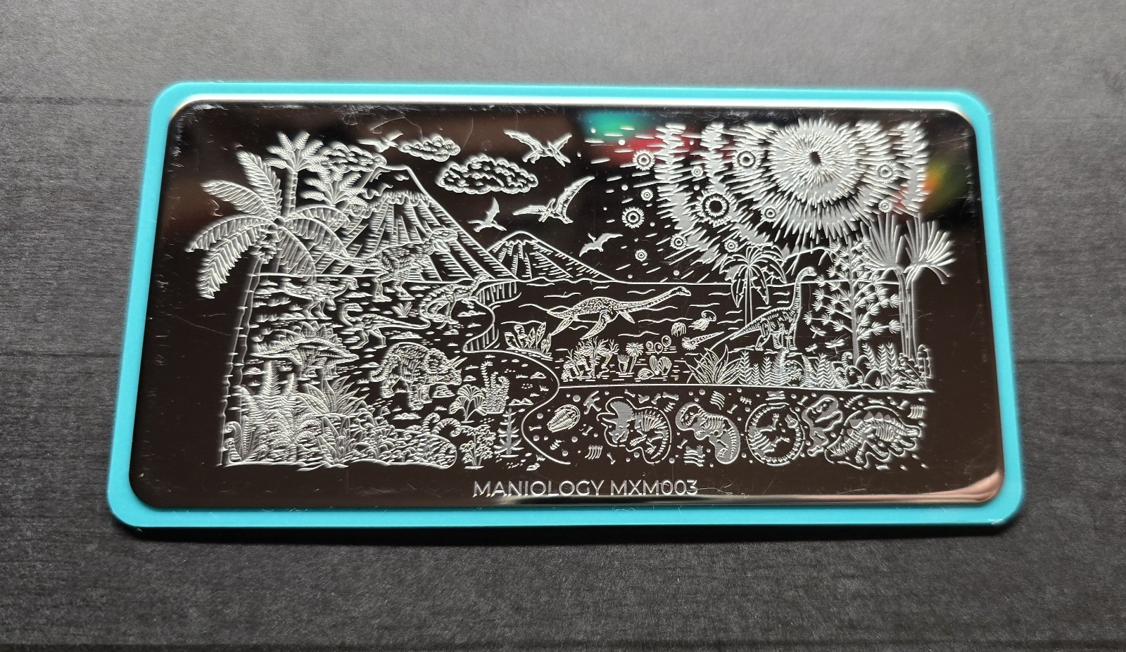 HTF Maniology MXM003 & MXM004 Dinosaur Jurassic Park Nail Stamp Plates Lot