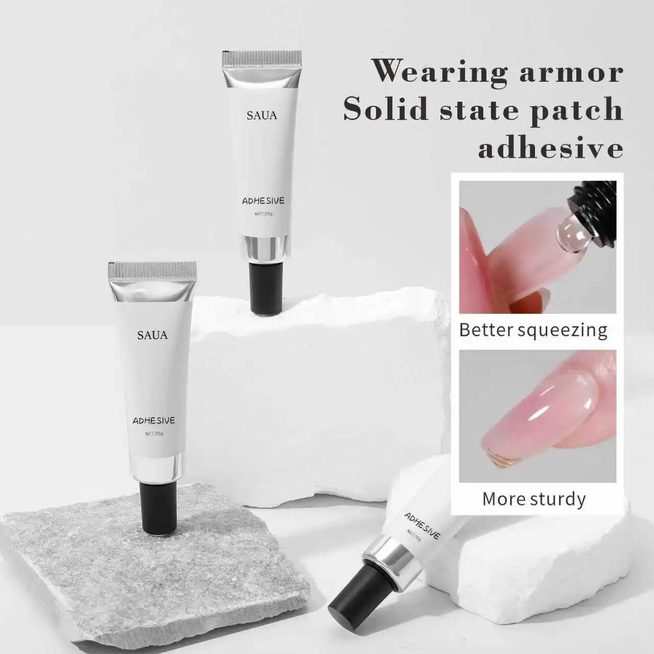 30 Grams of Solid Nail Gel, Suitable for Artificial Nail Extensions, 3D Carving