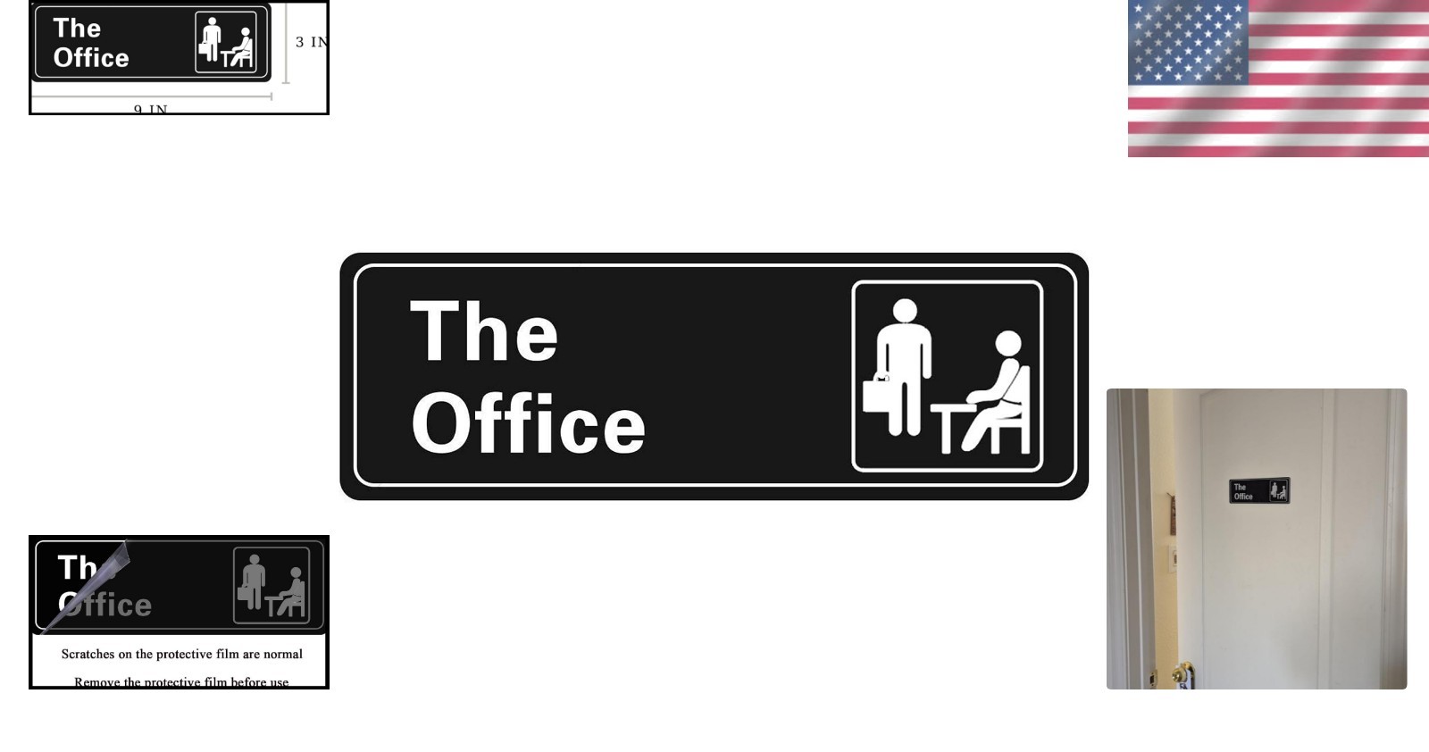 Elegant Self-Adhesive 9×3 Inch Acrylic Door & Wall Name Plate – Black & White