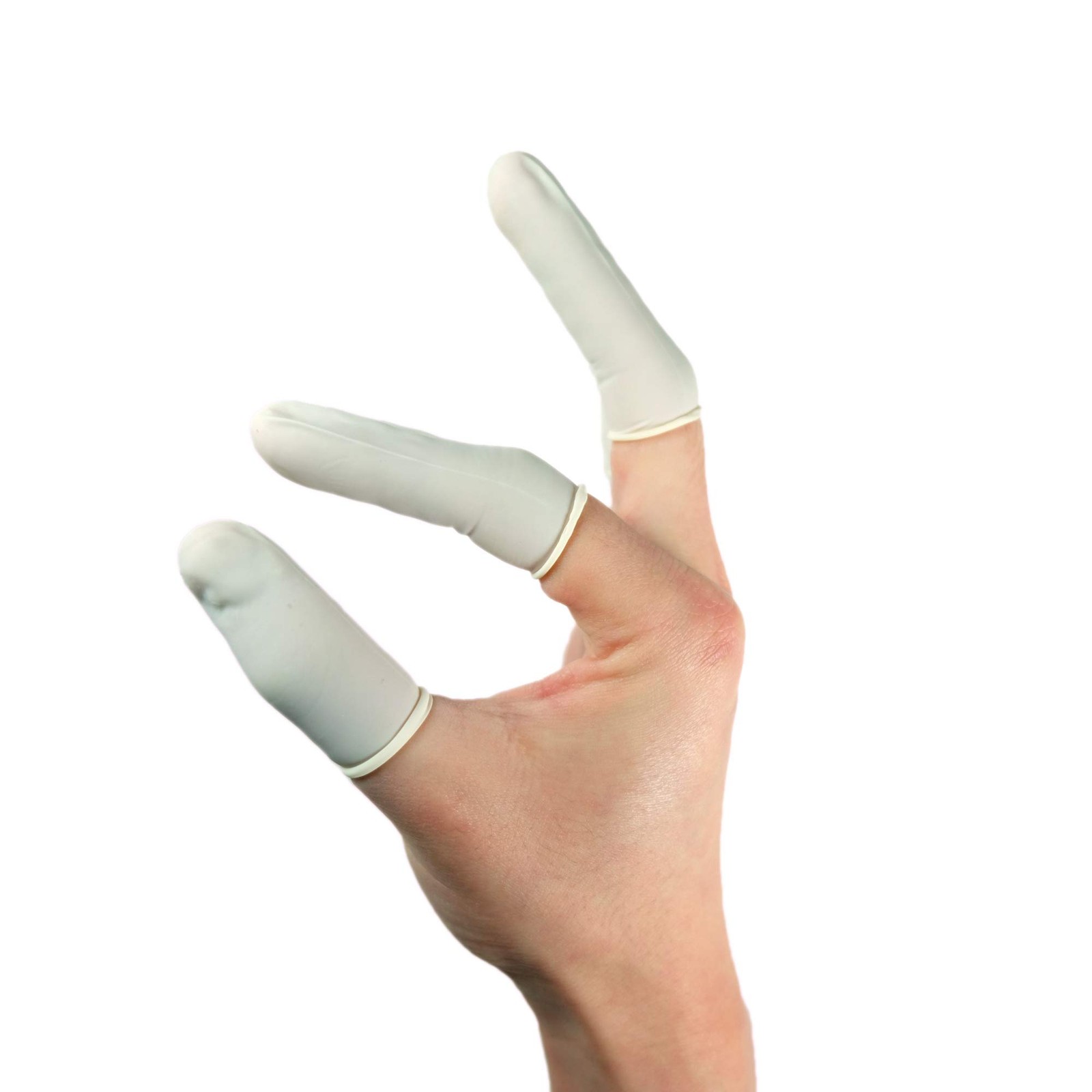 Disposable Latex Finger Cots 200pcs (Large), Anti-Static Rubber Fingertips