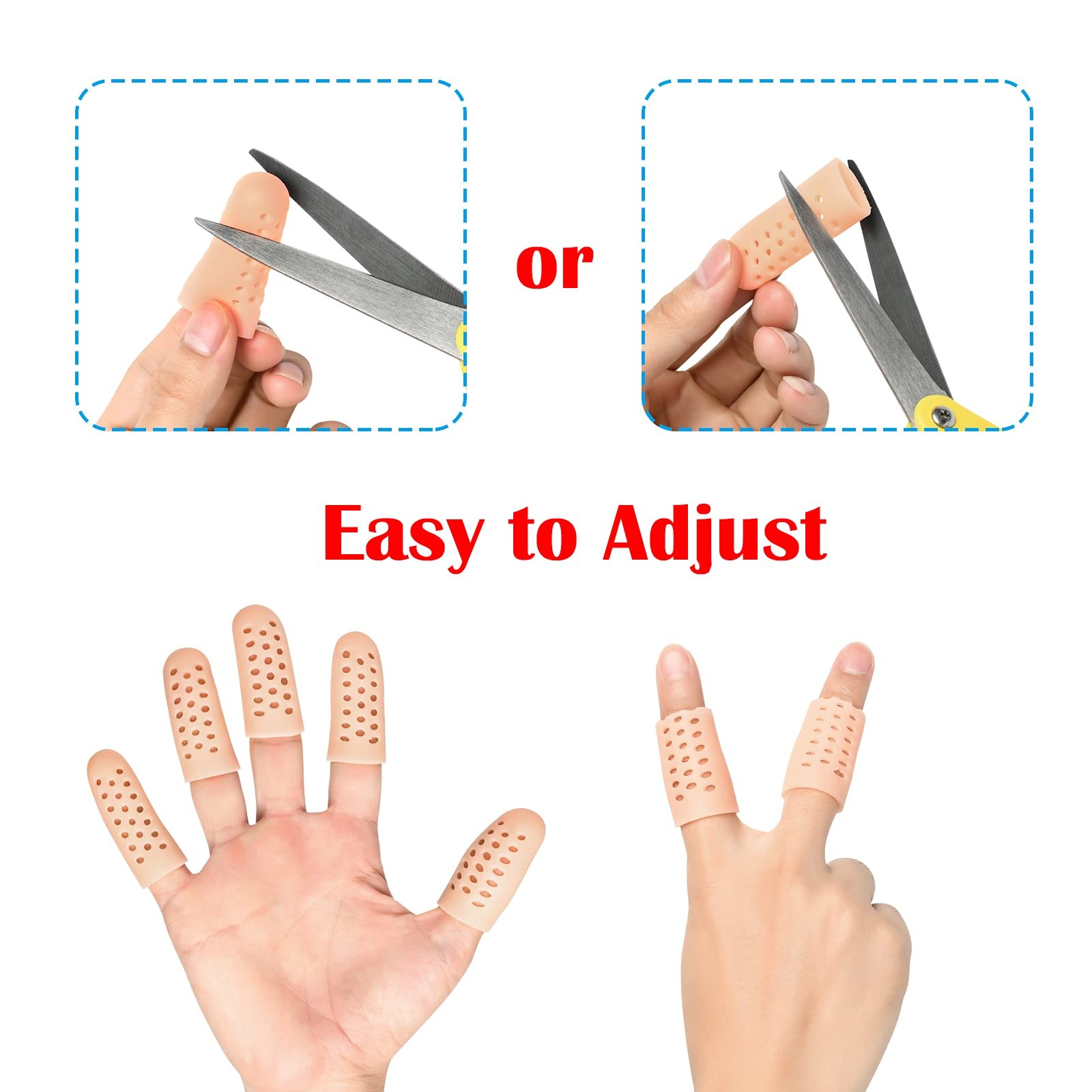 Gel Finger Cots, Finger Protector Support (14 PCS, Breathable NEW MATERIAL), …
