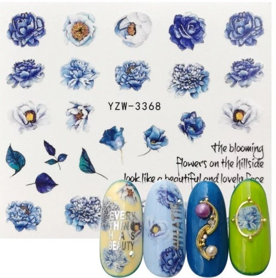 Flower, Floral Nail Art Water Decals DIY Nail Wraps.(Group 3)