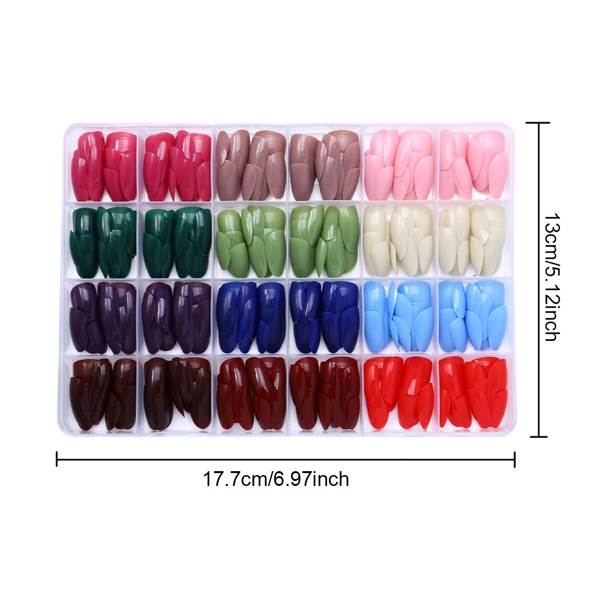 Press on Nails 24 Colors 288 PCS Press on Nails Short Square Matte Glossy fake
