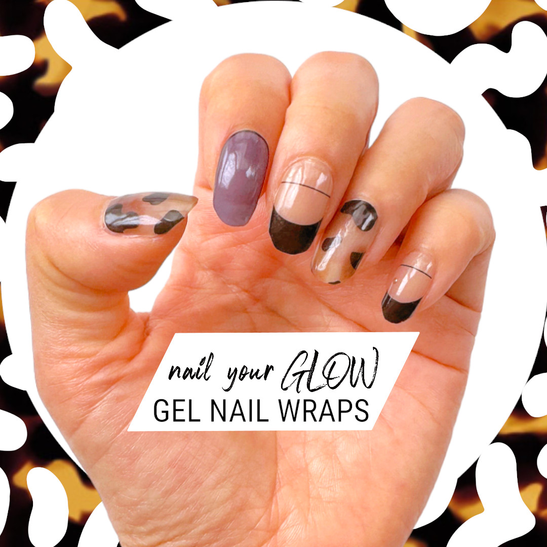 20 Gel Nail Wrap Stickers, Shimmer Sparkly, Semi Cured UV/LED, Nail Art Design