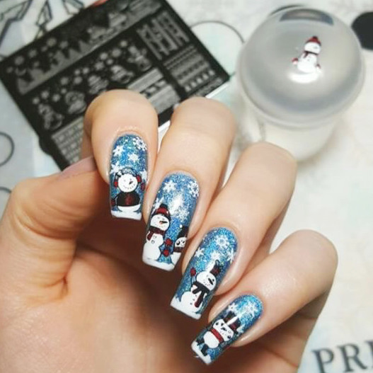 Winstonia Nail Art Stamping Image Plate Christmas WINTER WONDERLAND Holiday Fun