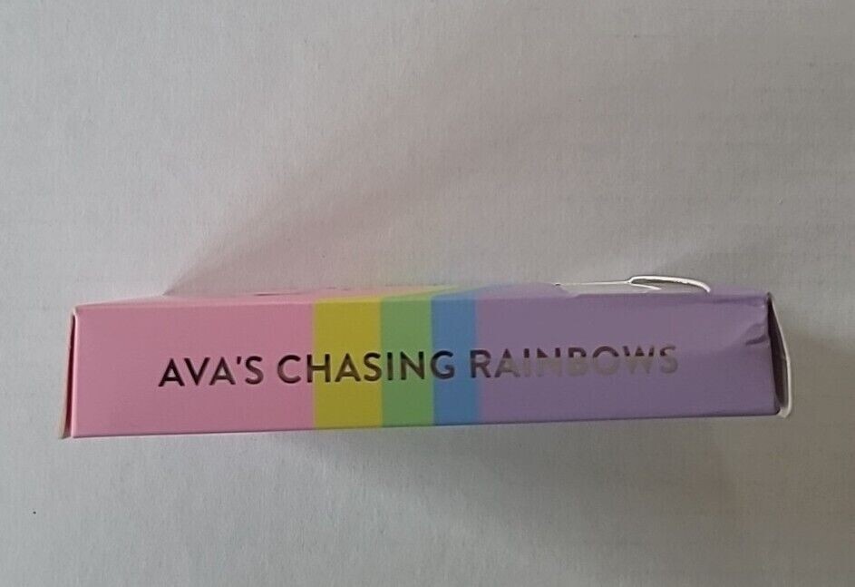 NEW Red Aspen AVA’s CHASING RAINBOWS Short Square Press On Nail Dashes
