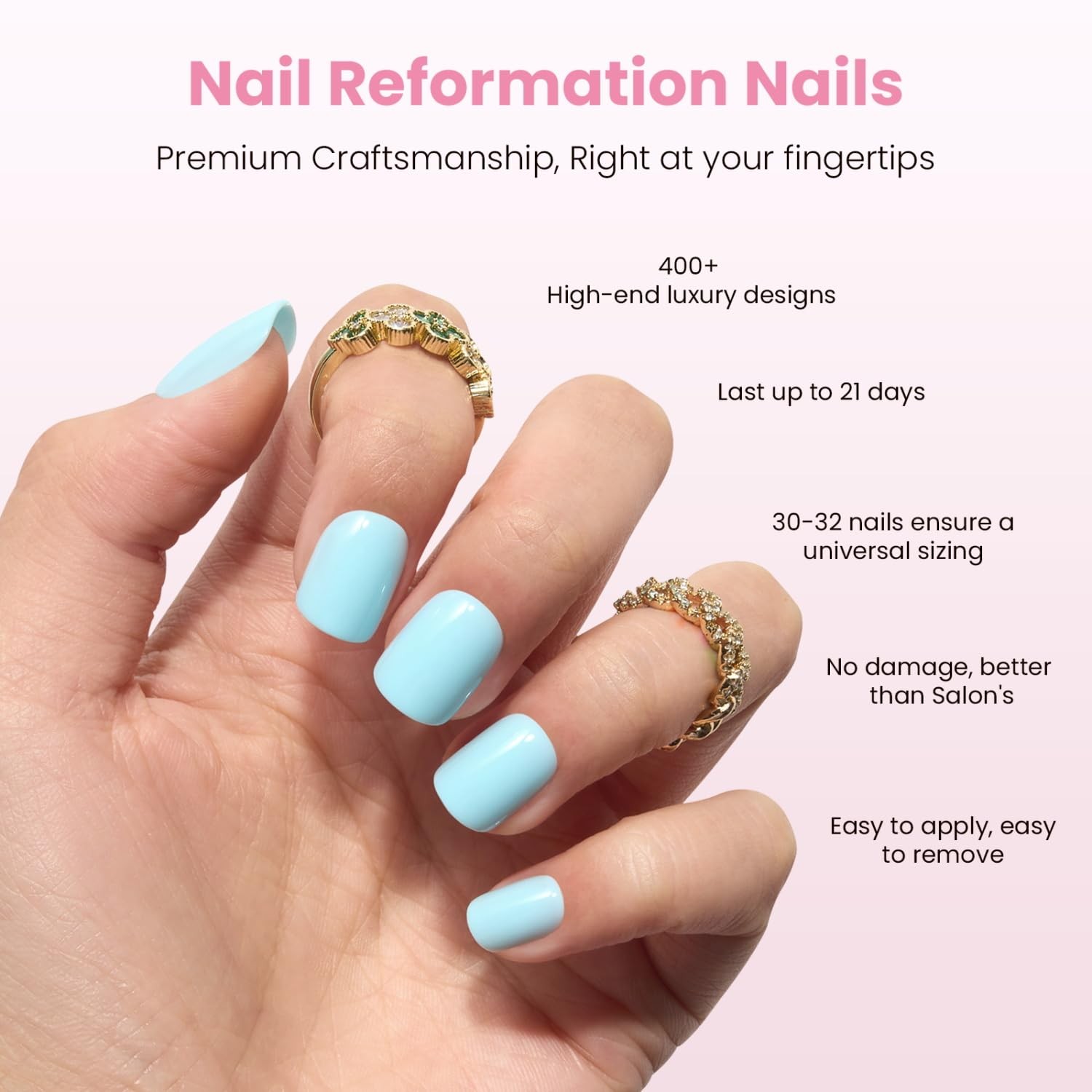 Nail Reformation Spa Day Blue Nails