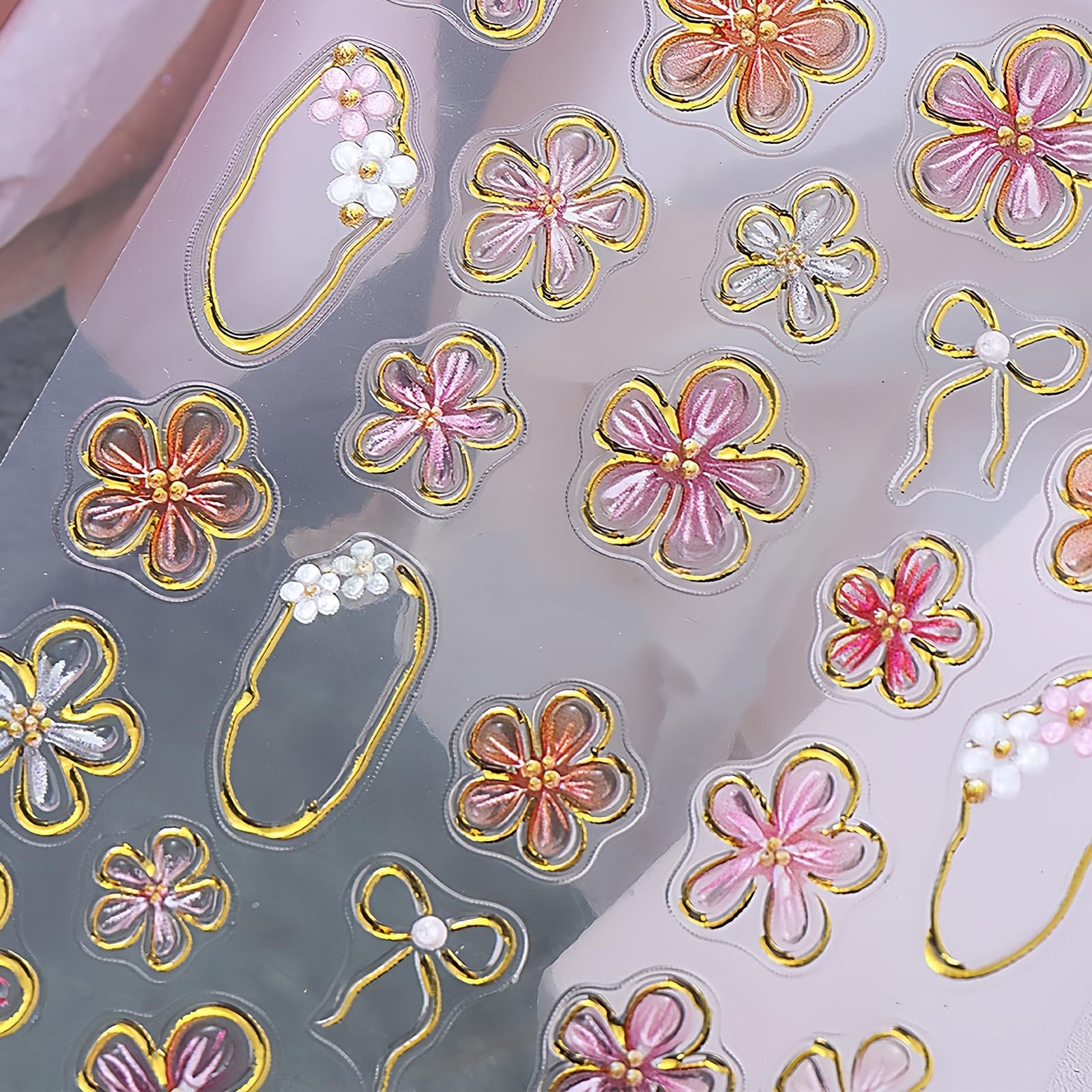 5D Nail Stickers Set for Women Girls, 2 Sheets 3D Flower & Butterfly Nail Art…