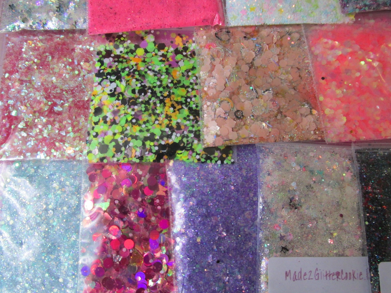 15 bags Glitter mixes for nail art Bundle