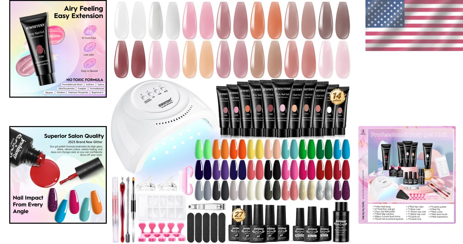 All-in-One Nail Art Starter Kit + UV Light