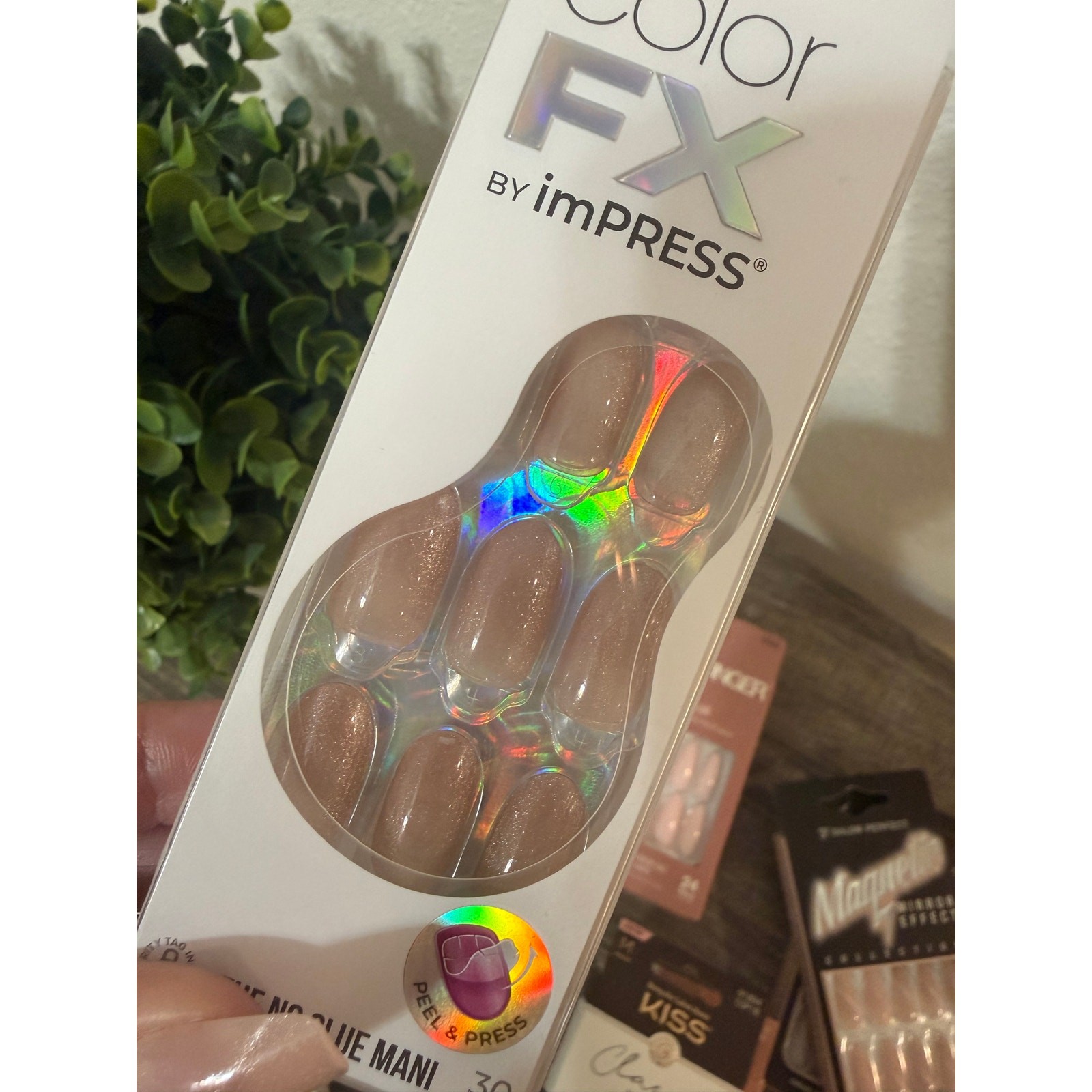 (10 Packs) Press On Nail Bundle – Light Colors, Cateye, Nude, Pink – NEW