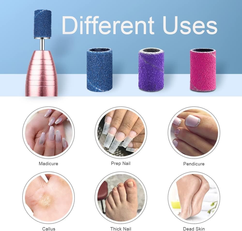 Sanding Bands for Nail Drill, Nail Drill Bits Sanding Bands Corfulra
