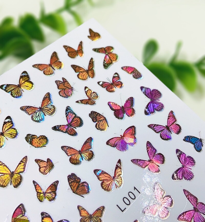 Rabbit Deer Unicorn Wolf Fox Butterfly Flower 4 Pointed Star Nail Stickers