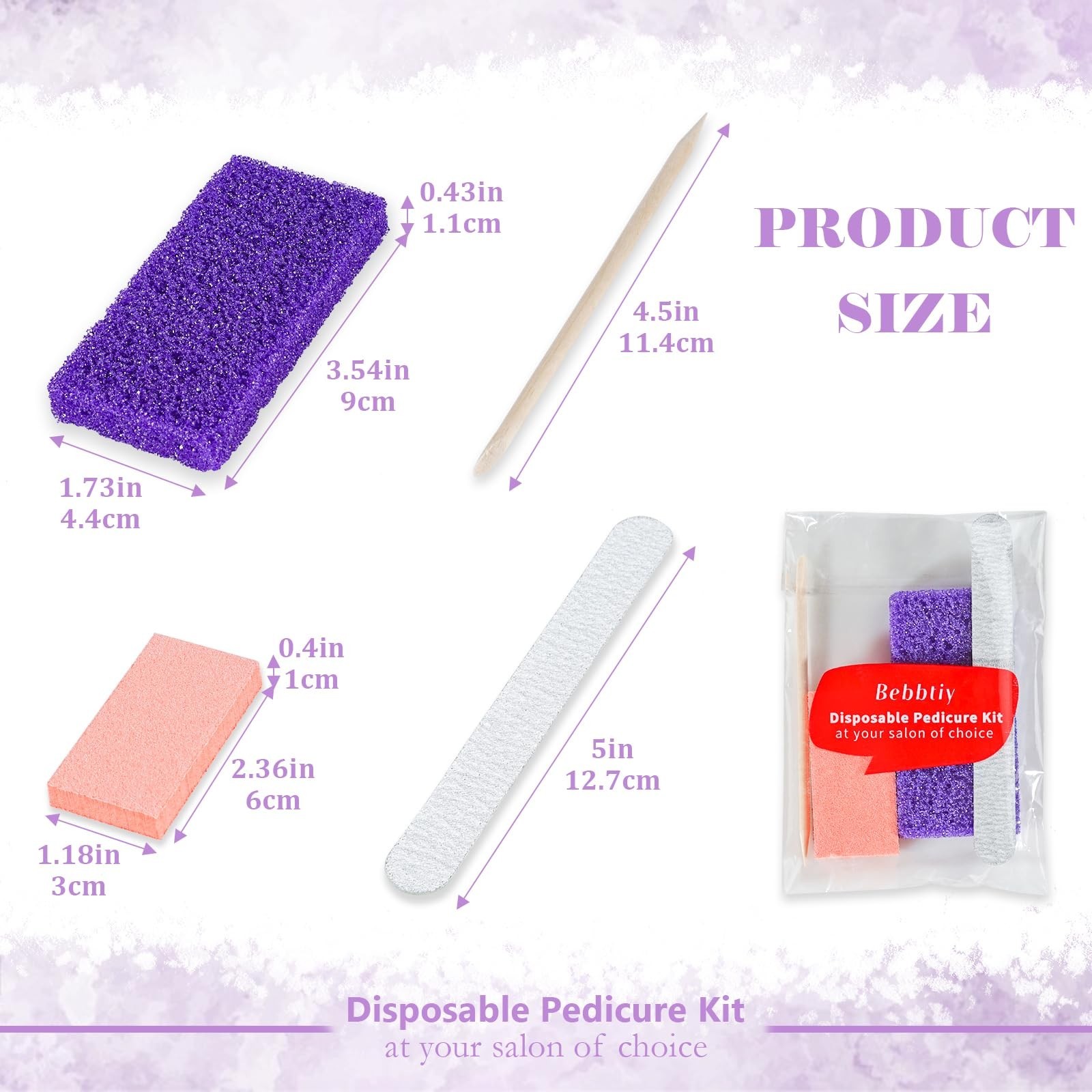 Disposable Pedicure Kit Sets, 4 in 1 Nail Salon Manicure Pedicure Kit Profess…