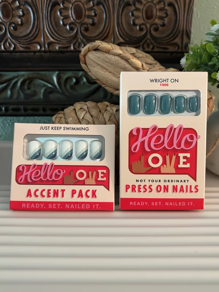 Hello Love Press On Nails- Wright On and Just Keep Swimming