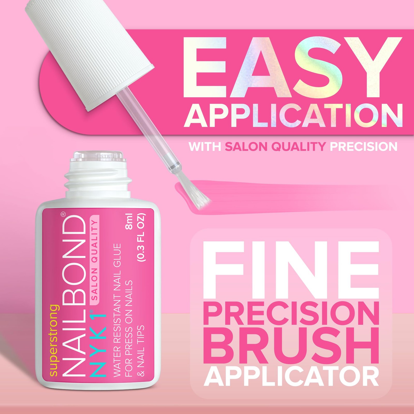 NYK1 Super Strong Nail Glue for Press On Nails Nail Tips & Acrylics 8ml NailBond