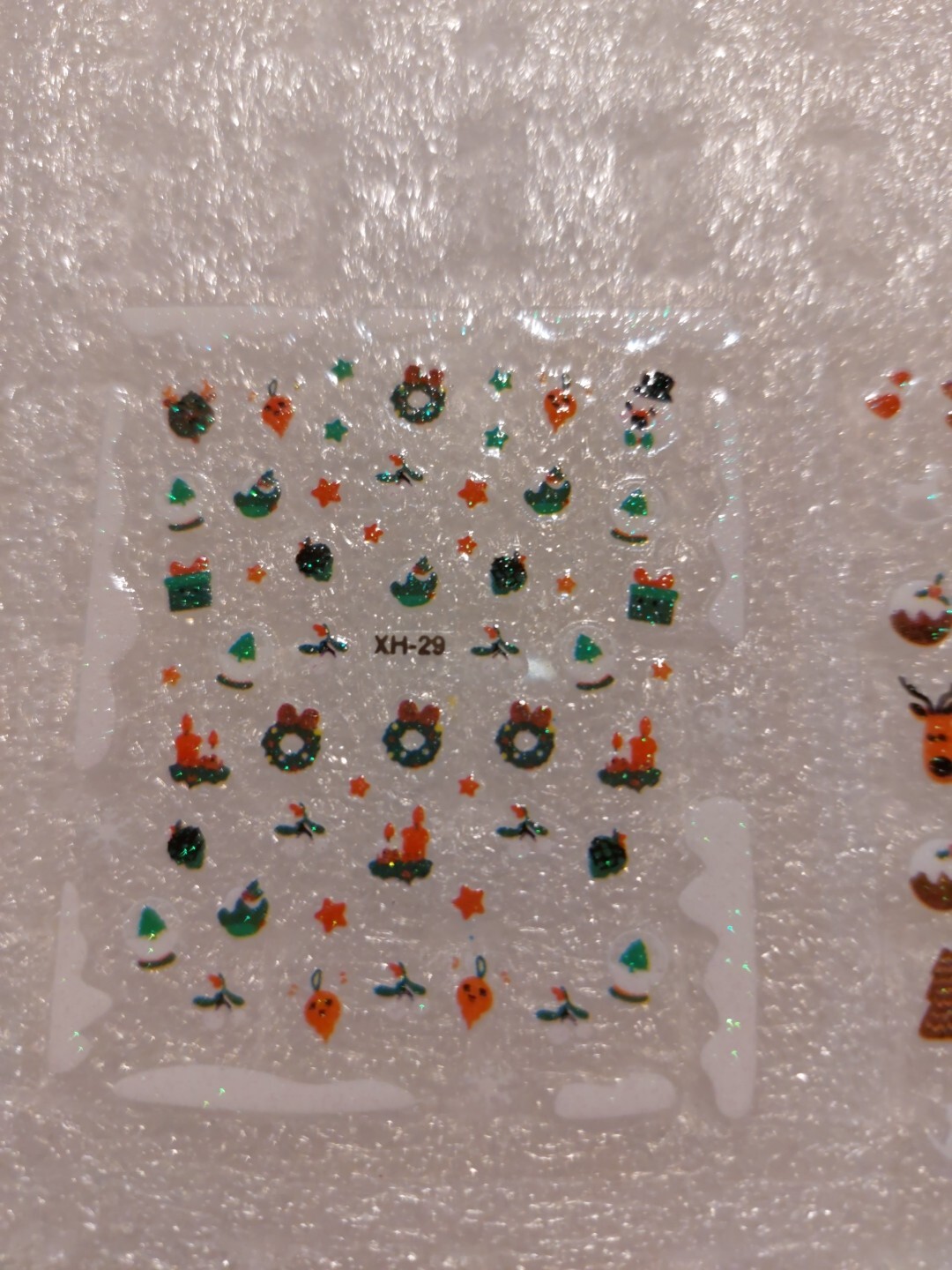 3 X Small Sheets Of Christmas Nail Art Stickers (Dn161) New