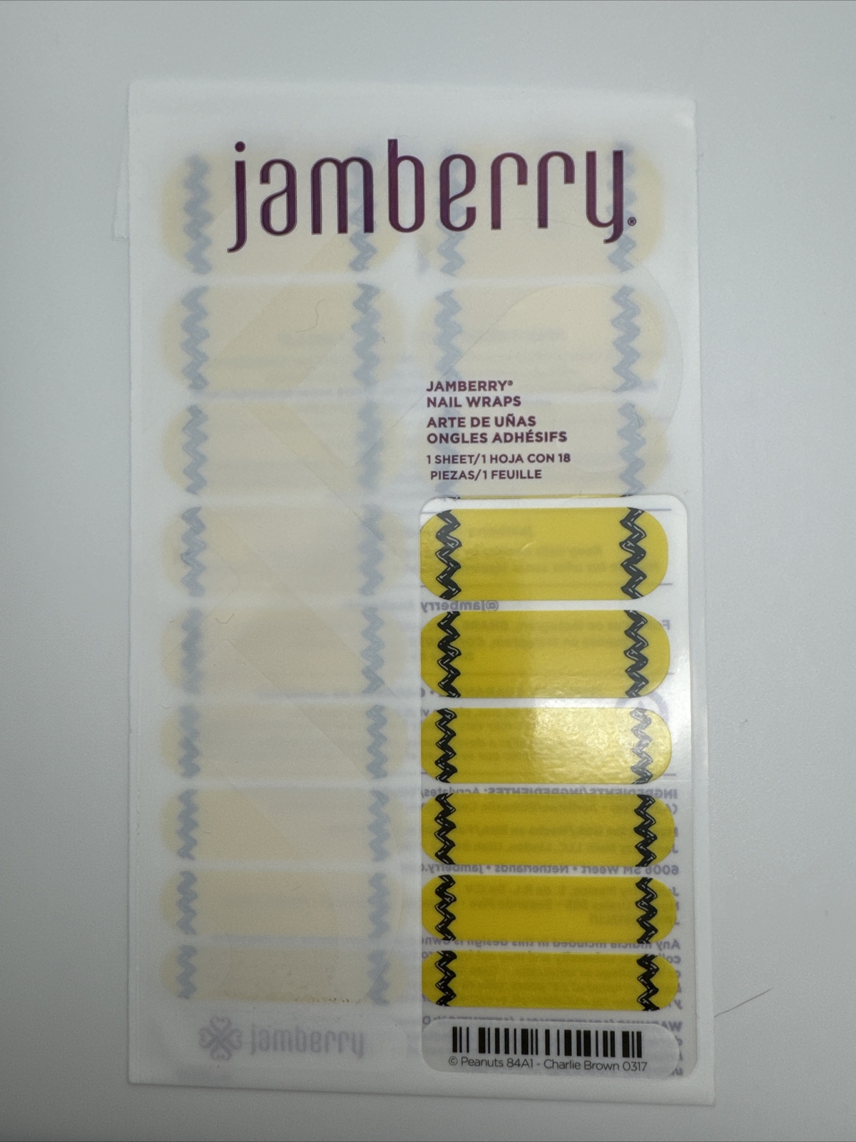 Jamberry Nail Wraps Peanuts Charlie Brown Full sheet
