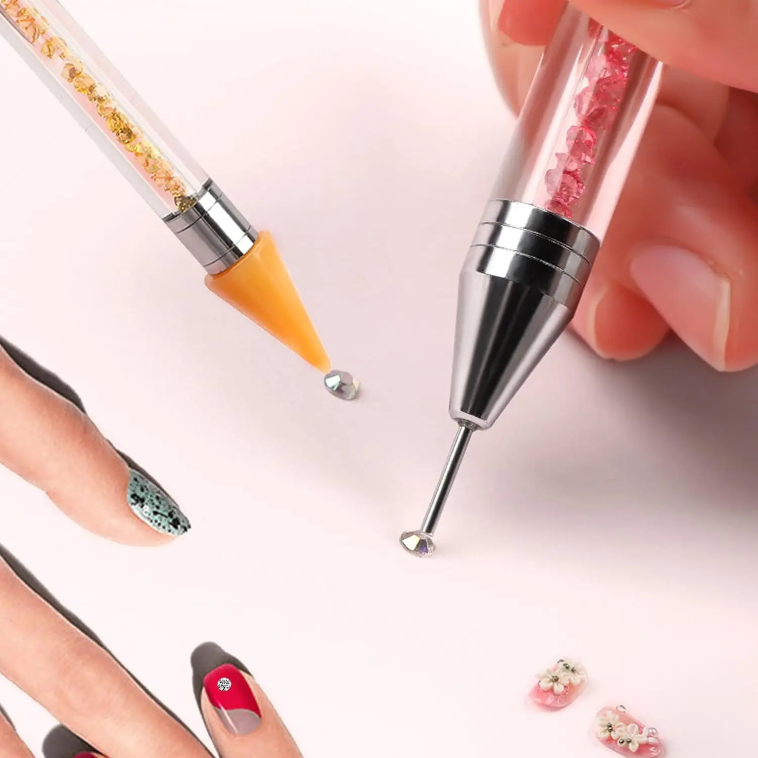 Rhinestone Picker Dotting Pen, Dual-ended Rhinestone Gems Crystals Studs Picker