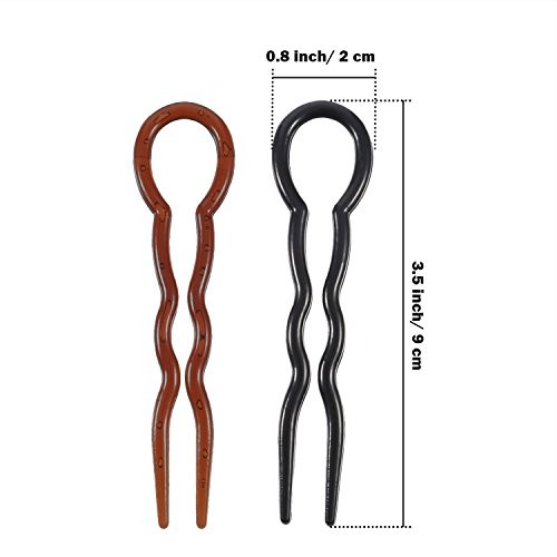 Bememo 20 Pcs Grip Hair Pins for Thick U 20 Count (Pack of 1), Black