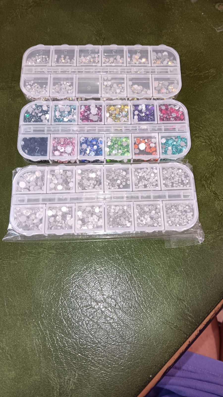 Nail Kit Includes Colorful Foils, Nail Accents In Blue, Silver, Clear, Multiple