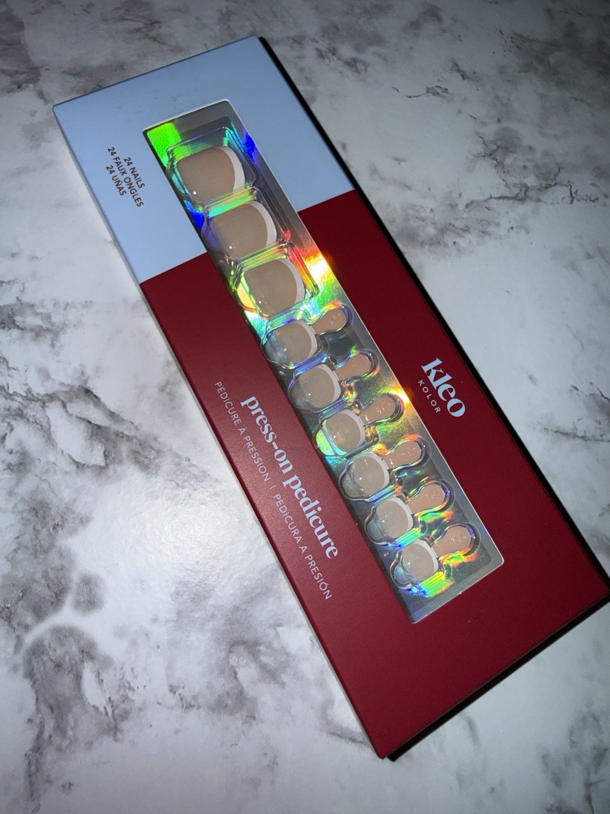 New Kleo Kolor Press-On Gel Nails – Pedicure Ma Cherie French