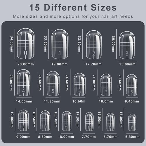 Dual Toe Forms – Poly Extension Gel Toenail 300pcs Reusable Full Square Toenail