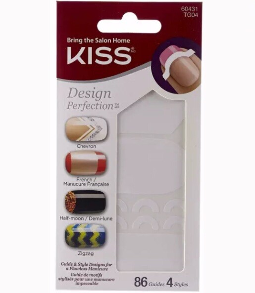 Kiss Nail Products Design Perfection, Tip Guides, 86 Guides + 4 Styles, #60431