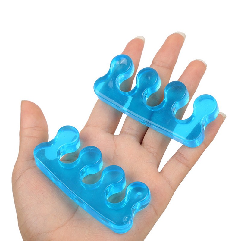 2Pcs Soft Silicone Toe Separator Flexible Finger Spacer Manicure Pedicure Y .t2