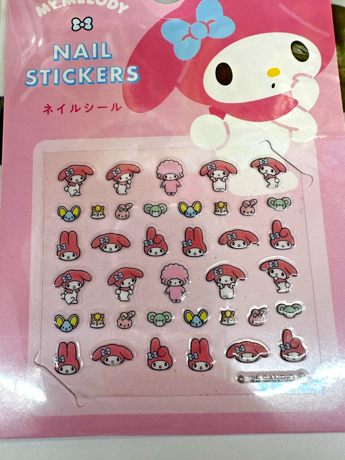 Sanrio Kuromi My Melody 3D Epoxy Nail Stickers Set 2 Kawaii Japan