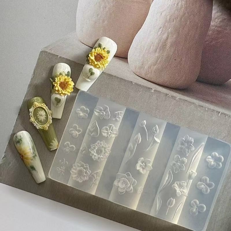 Flexible Sturdy Silicone Mould for Detail 3D Nail Art And Decorations
