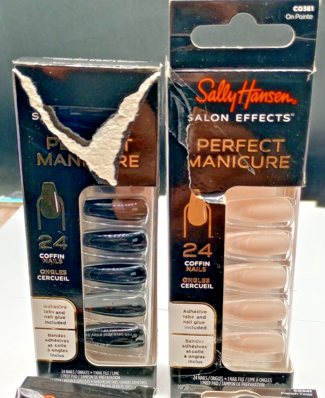 (4 Pk) Sally Hansen Perfect Manicure Salon Effect Coffin #Assorted Color- 24 Ct.