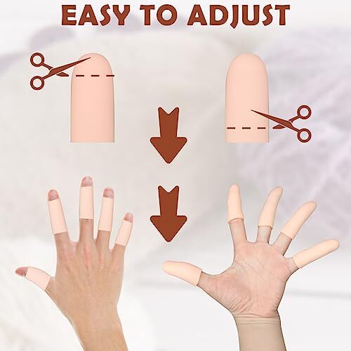 20 PCS Gel Finger Cots Silicone Finger Protectors Rubber Finger Covers for Dry