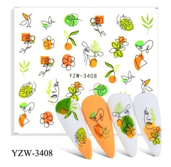 Flower, Floral Nail Art Water Decals DIY Nail Wraps.(Group 3)