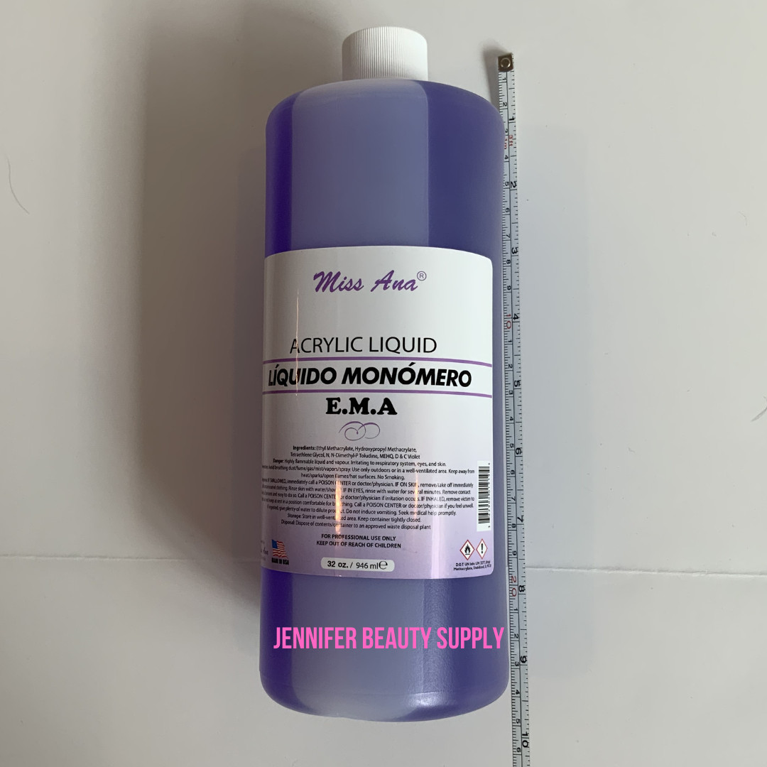 ACRYLIC LIQUID MONOMER PROFESSIONAL ACRYLIC NAIL SYSTEM 32 OZ “EMA”