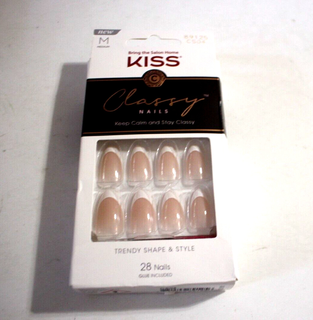 4-PACK PLUS BONUS CLASSY NAILS KISS 89125 CS04 TRENDY NAILS MEDIUM