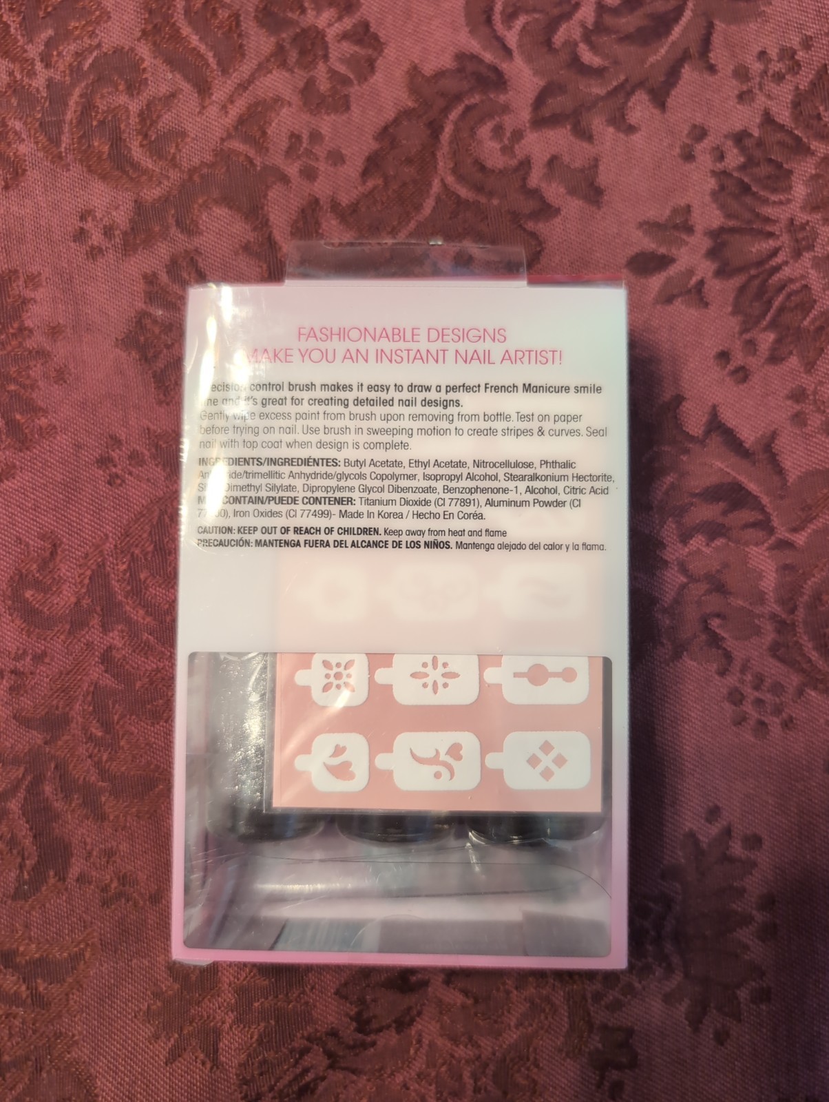 KISS Nail Art Paints w/ Bonus Stencils 54403 MDK01 UNSEALED nib