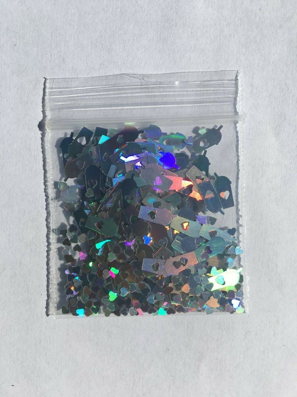 Solvent Resistant 8mm STARBUCK COFFEE (SILVER)Shape Glitter-Nail Art Face Crafts
