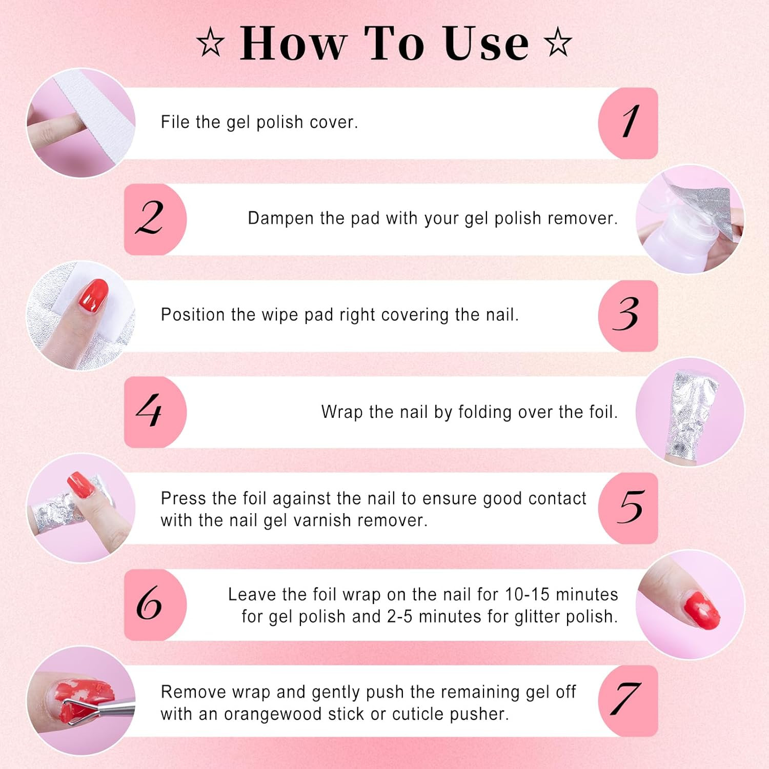Nail Foil – 300PCS Foil Nail Wraps Gel Nail Polish Remover Foil Wraps for Nails,