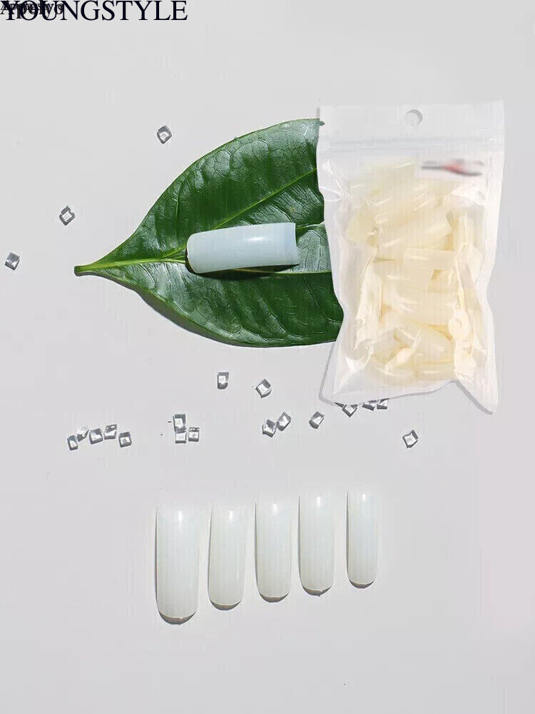 500pcs Curved Hawk Nail Tips – Acrylic Half Cover Nails Manicure Accessories
