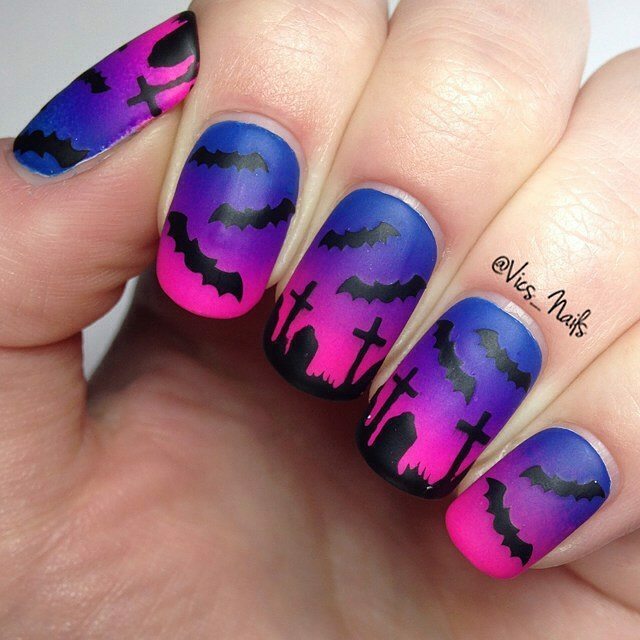 Graveyard Stencils for Nails, Halloween Nail Stickers, Nail Art, Nail Vinyls